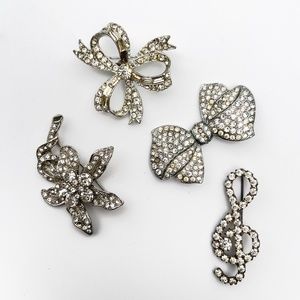 Lot of 4 vintage brooches